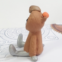 Capybara Hoodie Robot Resin Art Toy Figure - Thumbnail 5