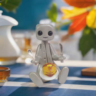 Pancakes! robot resin art toy figure