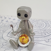 PANCAKES! Robot Resin Art Toy Figure - Thumbnail 2