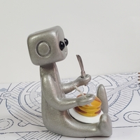 PANCAKES! Robot Resin Art Toy Figure - Thumbnail 8