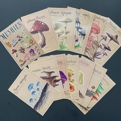 Mushies postcard set
