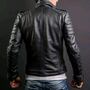 MEN’S BIKER SLIM FIT QUILTED BLACK MOTORCYCLE REAL LEATHER JACKET-2