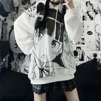 Harajuku style manga printed hoodie - Thumbnail 4