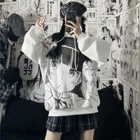 Harajuku style manga printed hoodie - Thumbnail 6