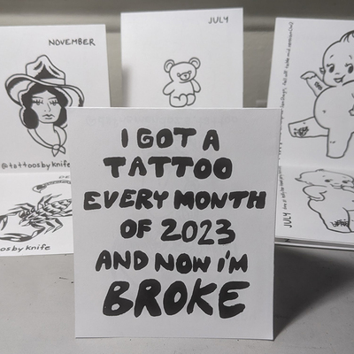 I Got a Tattoo Every Month of 2023 and Now I'm Broke