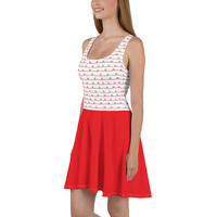 Me.. Red & White Dress - Thumbnail 2