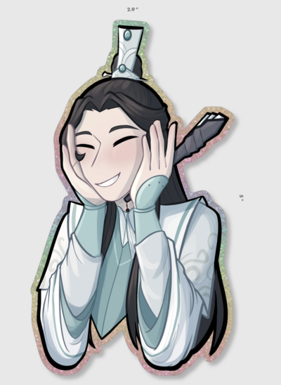 Wind Master LARGE Die Cut Sticker 7 GLITTER