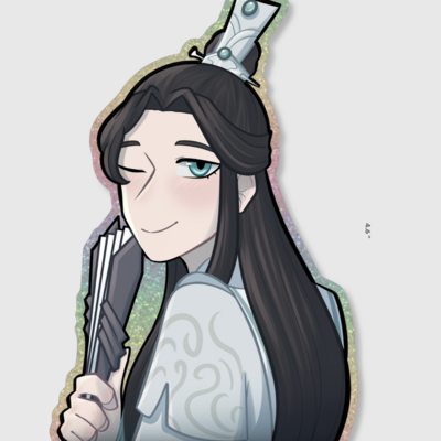 Wind master large die cut sticker 9 glitter