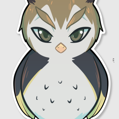 Akinori konoha large die cut sticker 2 vinyl background