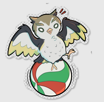 Akinori Konoha LARGE Die Cut Sticker 7 CLEAR Background