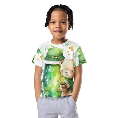 Lucky bear kids crew neck t-shirt