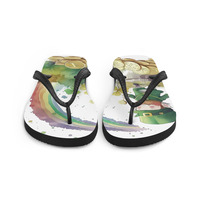 Golden Fabic Flip-Flops - Thumbnail 3