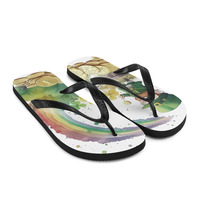 Golden Fabic Flip-Flops - Thumbnail 6