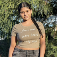 Fierce Brave Strong Crop Tee - Thumbnail 1