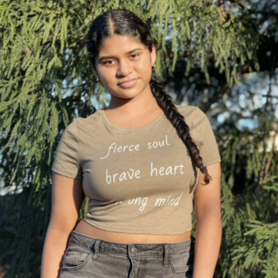 Fierce brave strong crop tee