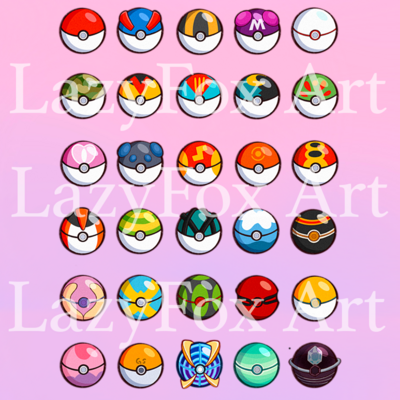 Pokemon pokeball stickers