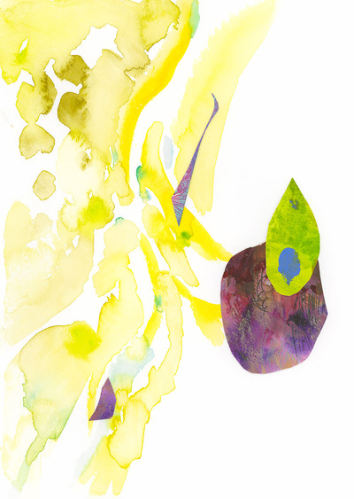 Unframed Original Art - Fragments [SS24DW001] 2024, Paper collage, Pen & Watercolor