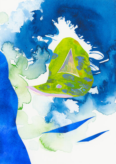 Unframed Original Art - Fragments [SS24DW004] 2024, Paper collage, Pen & Watercolor