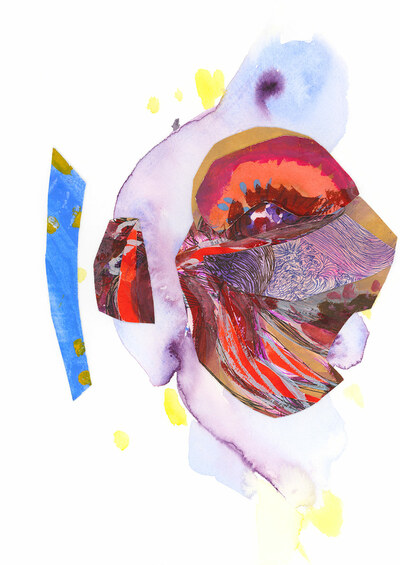 Unframed Original Art - Fragments [SS24DW005] 2024, Paper collage, Pen & Watercolor