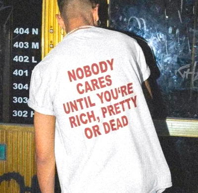 Free Shipping-NOBODY CARES TEE