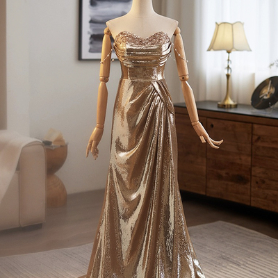 Mermaid sequins long prom dress - Thumbnail 1