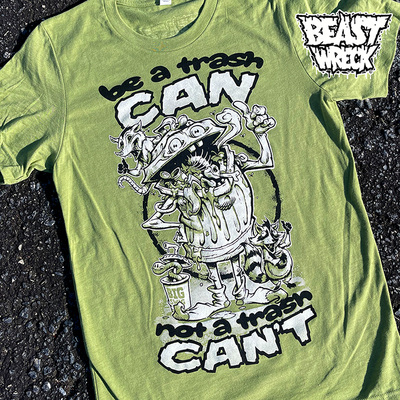 TRASH CAN (heather green) T-shirt