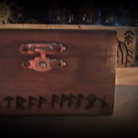 Yr Rune Tiger Jaspis Necklace in pyrographed Wooden Box (Unique and Handmade) - Thumbnail 4