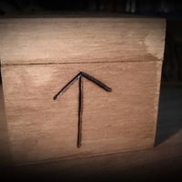 Yr Rune Tiger Jaspis Necklace in pyrographed Wooden Box (Unique and Handmade) - Thumbnail 5