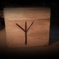 Vril Rose Quartz Necklace in pyrographed Wooden Box (Unique and Handmade) - Thumbnail 4