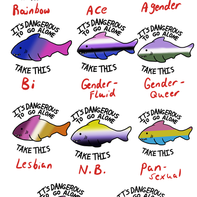 Shark pride stickers