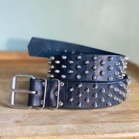 2" wide 3-2-3 Short British Stud Hips Belt - Thumbnail 9