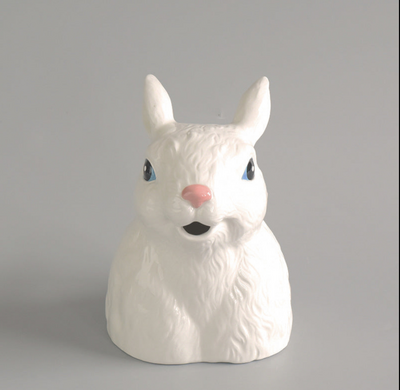 Ceramic Cute Rabbit Sculpture  Easter  Decor  