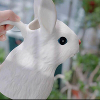 Ceramic Cute Rabbit Sculpture  Easter  Decor   - Thumbnail 2