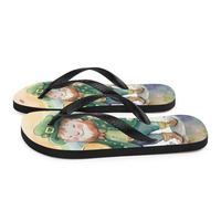 Big Coin Fabic Flip-Flops - Thumbnail 4