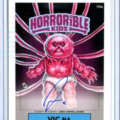 Vic na horrorible kids jamie bower campbell - celebrity auto card