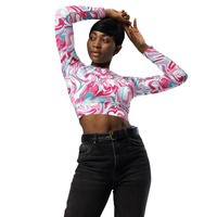 Recycled long-sleeve crop top - Thumbnail 2