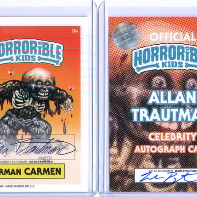 Tarman carmen horrorible kids allan trautman - celebrity auto card