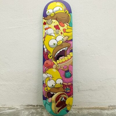  art skateboard by dhani barragan "hungry h" 