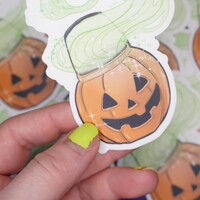 Pumpkin Bucket Sticker - Thumbnail 1