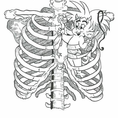 Original art from melvins/boris gig poster 