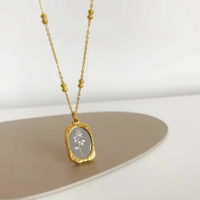 Floral Mirror Pendant  - Thumbnail 1