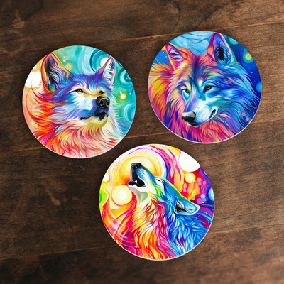Drink Coaster Set - Wolves