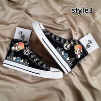 Graffiti Versatile Crane Wave High Top Canvas Shoes - Thumbnail 3