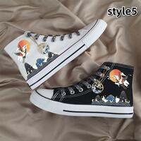 Graffiti Versatile Crane Wave High Top Canvas Shoes - Thumbnail 5