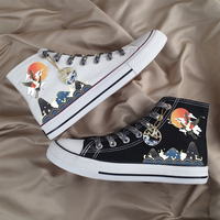 Graffiti Versatile Crane Wave High Top Canvas Shoes - Thumbnail 8