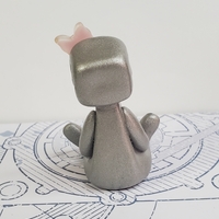 Bubble Gum Machine Robot Resin Art Toy Figure Kawaii Desk Friend Gift - Thumbnail 4