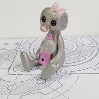 Bubble Gum Machine Robot Resin Art Toy Figure Kawaii Desk Friend Gift - Thumbnail 5