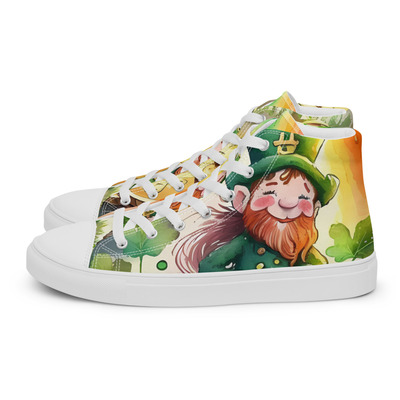 Master lucky coin womens high top canvas shoes