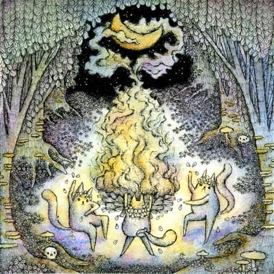 Art print (small) - bonfire of the cats