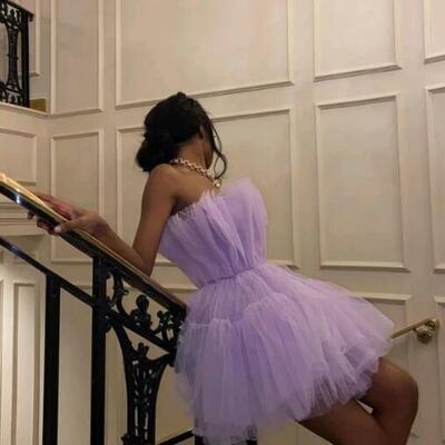 Beautiful short purple homecoming dresses